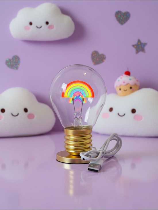 Other - Rainbow Night Light Bulb  - Gold Base